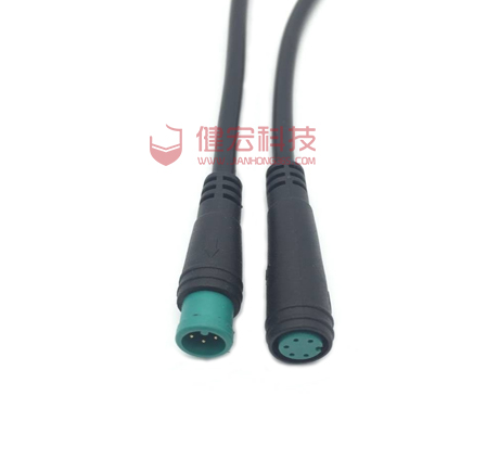 M8五芯公母對(duì)接單車電動(dòng)車防水插頭線
