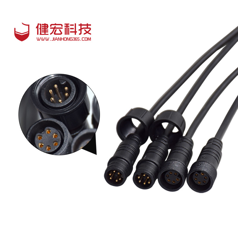 m18 2-6芯 電源線對(duì)線防水連接器ip68